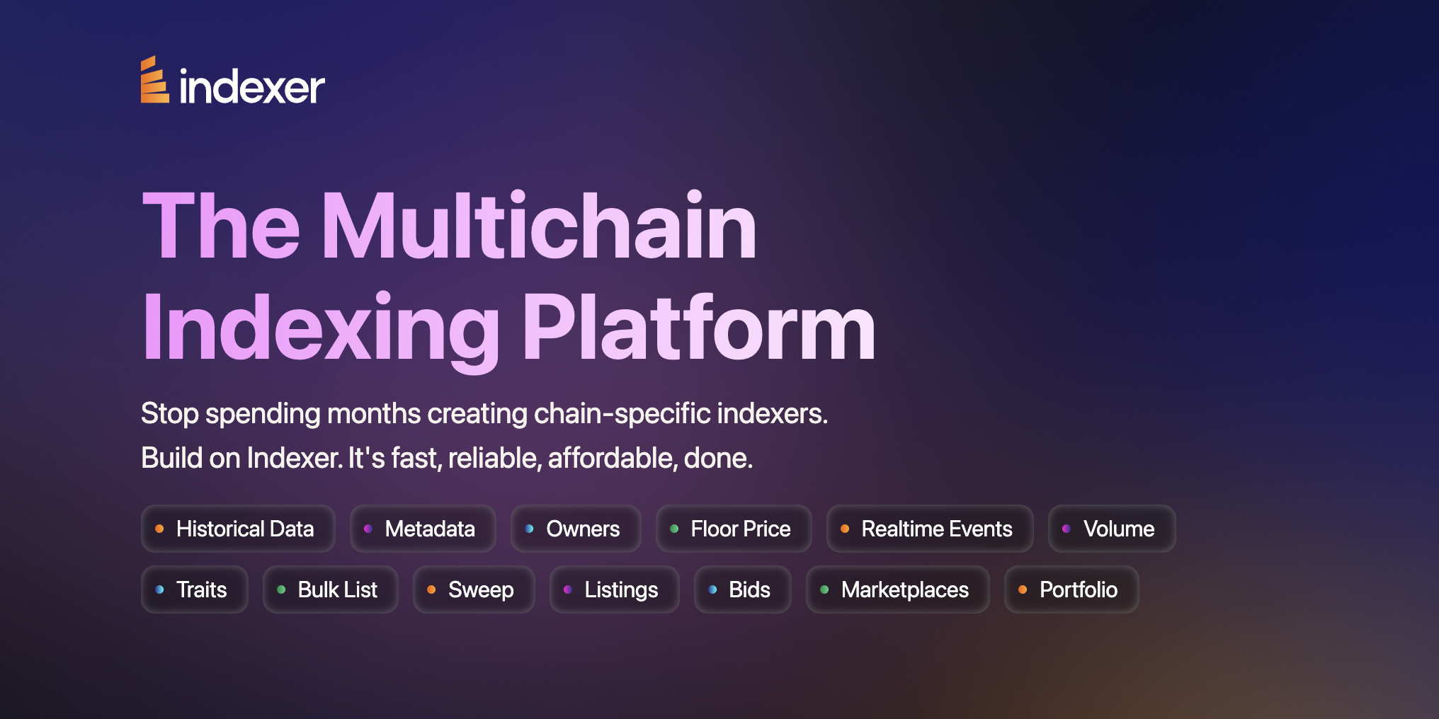 Indexer — multichain NFT indexing platform